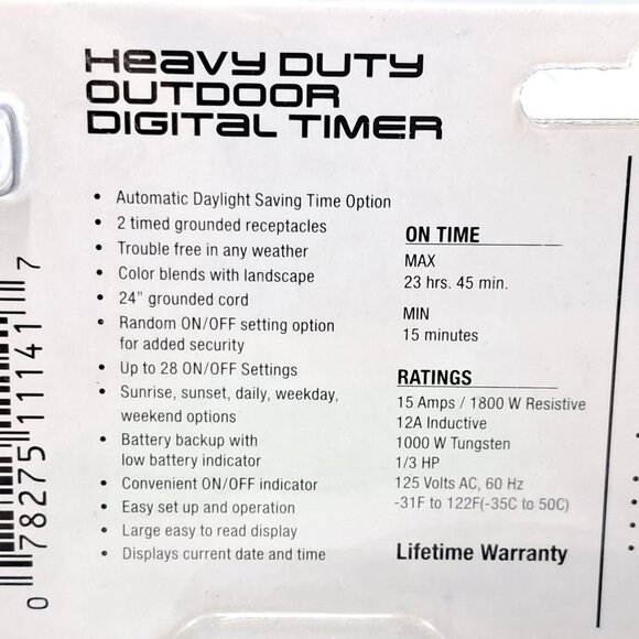 Intermatic HB800RCH Heavy Duty Outdoor Digital Timer BRAND NEW Discontinued HTF - Picture 3 of 6